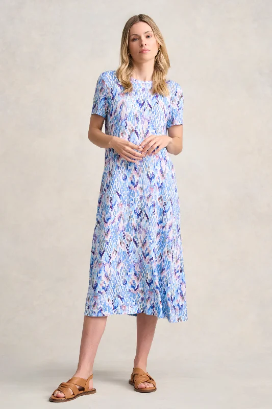 Stock Up and Save floral midi dressTrapeze Jersey Dress - Abstract Texture