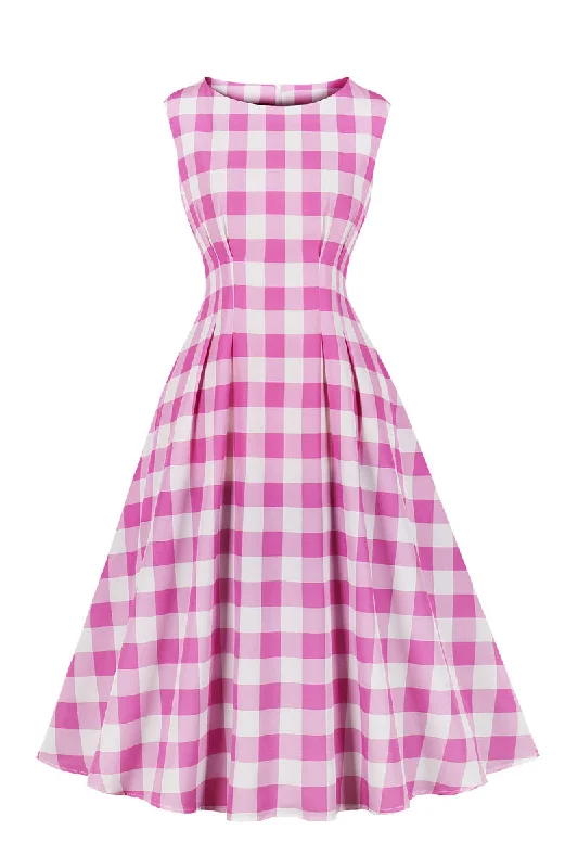 statement dressScoop Pink Polk Dots Short Dress with Pockets