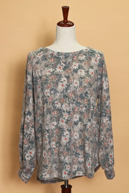 Big Discounts Cozy Floral Sweater