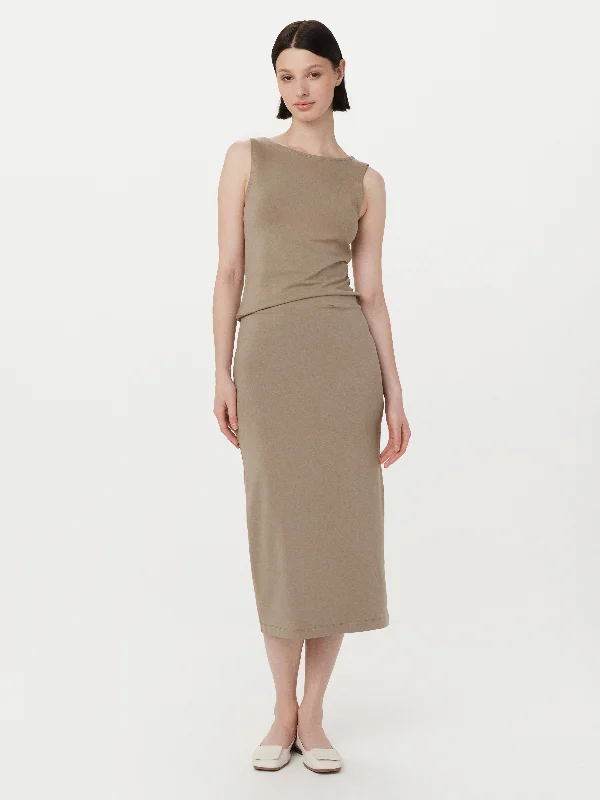 The Best Prices silk dressThe Jersey Pencil Skirt in Taupe