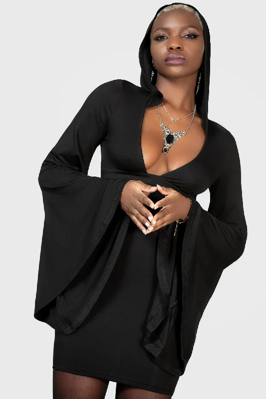 Sneak Peek Sale Deity Hood Dress - Resurrect