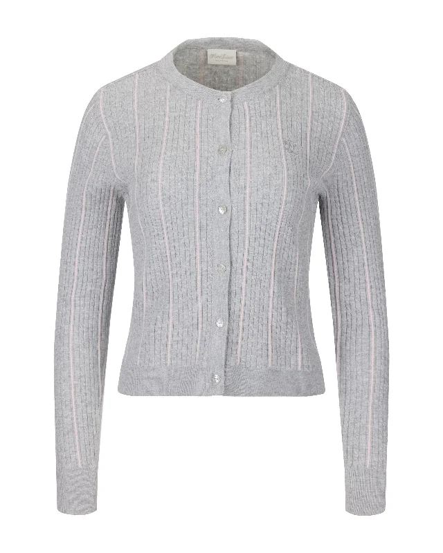 Super Deal Fair Liar Multi Color Cable cardigan - Grey