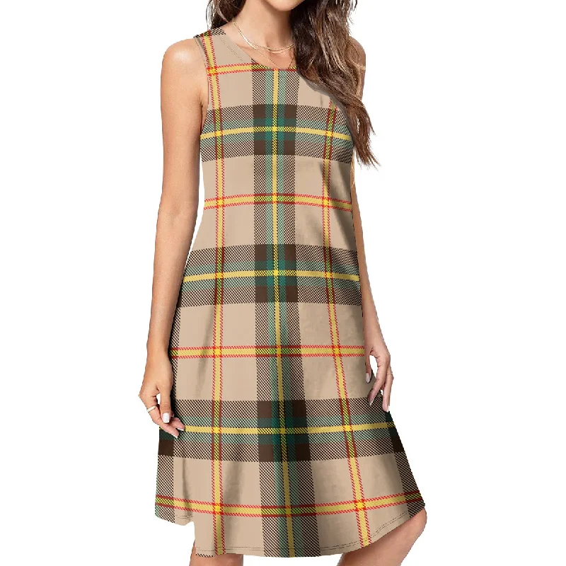 Early Bird Discount Saskatchewan Province Canada Tartan Womens Casual Dresses