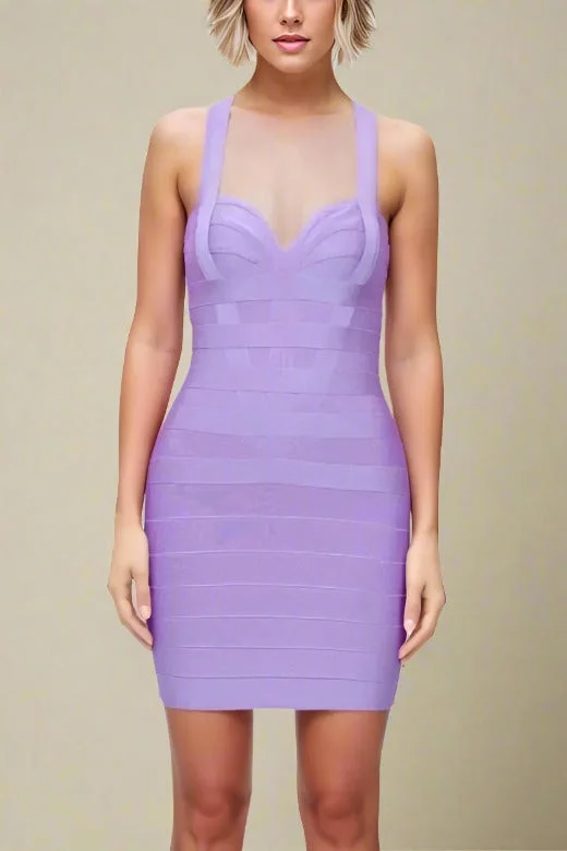 shift dressMara Bandage Mini Dress - Violet Purple