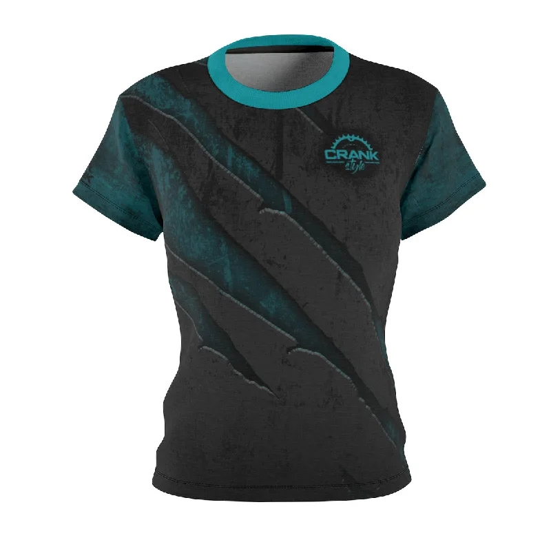Extra Savings classic gym sweatshirtWomen's Scratched Metal "Teal" MTB Jersey