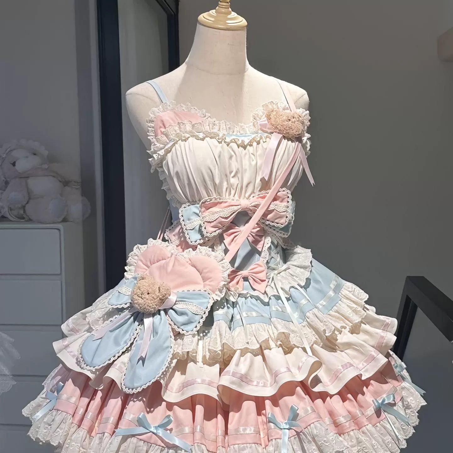 tiered dressPlatycodon House~First Love Bear~Sweet Lolita JSK Dress Idol Lolita Puffy Dress