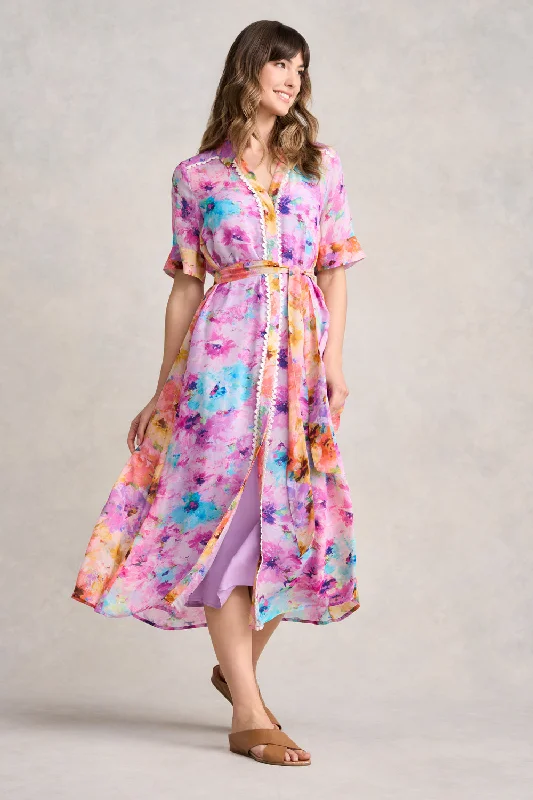 Limited Availability chic slip dressSpliced Print Shirt Dress