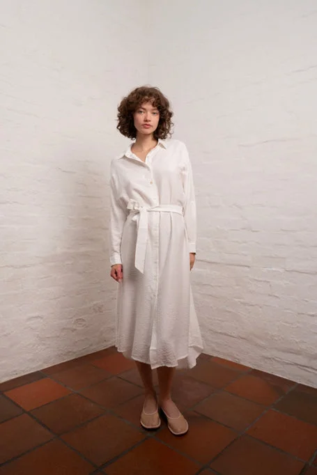 Today’s Deal ruffle dressMidi Shirt Dress | Off White