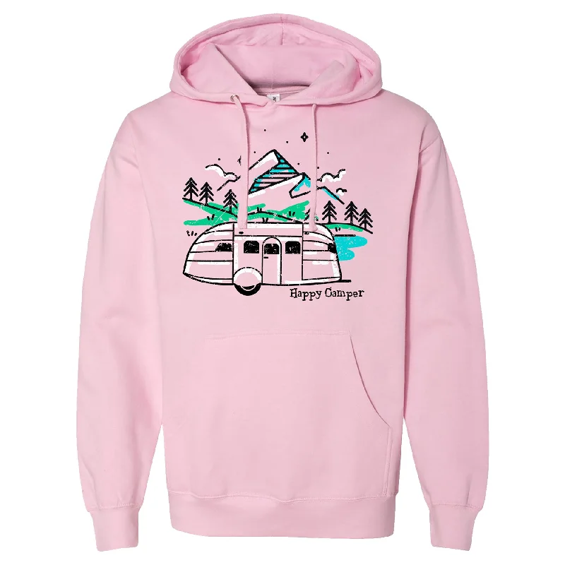 Last Chance athletic streetwear sweatshirtAirstream Vintage Happy Camper Midweight Hoodie Last Chance athletic streetwear sweatshirtAirstream Vintage Happy Camper Midweight Hoodie