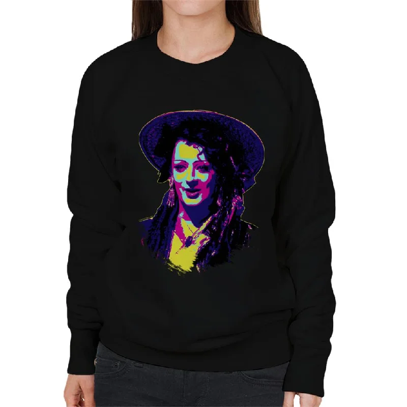 Fantastic Deals stylish sports hoodieTV Times Boy George Of Culture Club Pop Art Stylised Women's Sweatshirt
