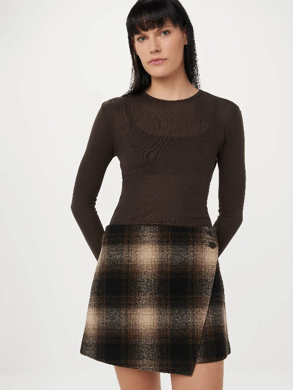Today’s Special office dressThe Mini Wrap Skirt in Dark Chocolate
