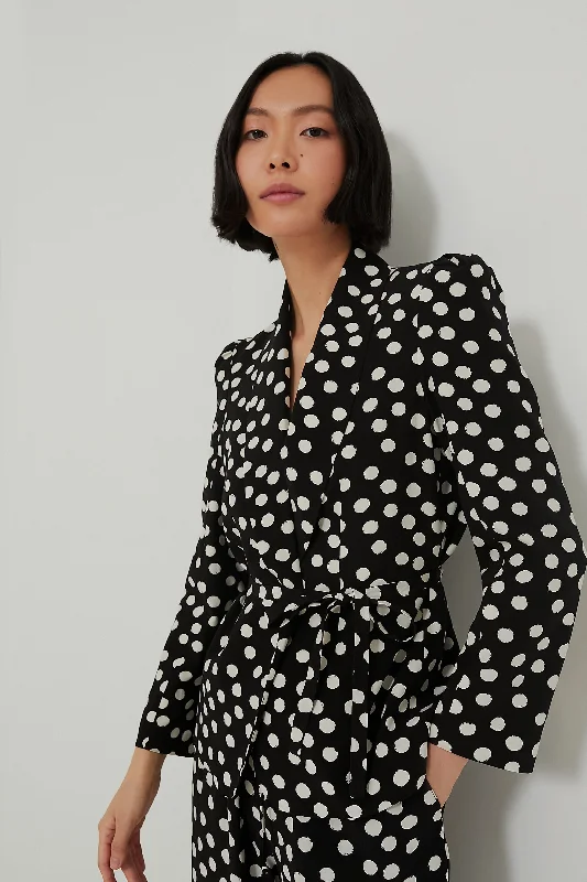 slim fit coatPainterly Dots Black Paris Jacket