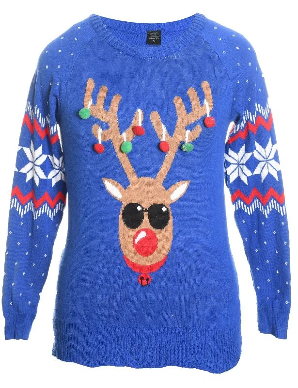Hot Deal Reindeer Christmas Jumper - S