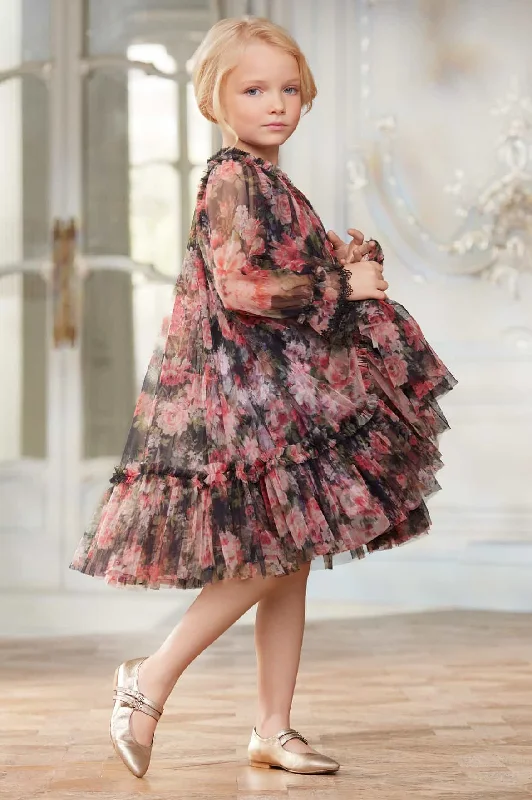 Incredible Offers Midnight Dance Long Sleeve Kids Dress