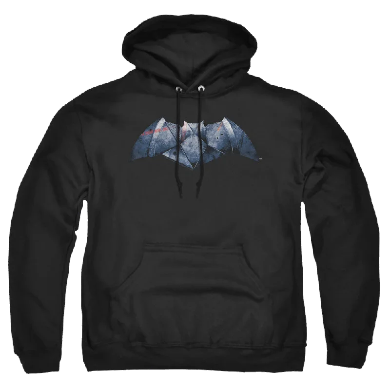 Price Cut sports hoodieBatman v Superman Plated Bat Logo - Pullover Hoodie