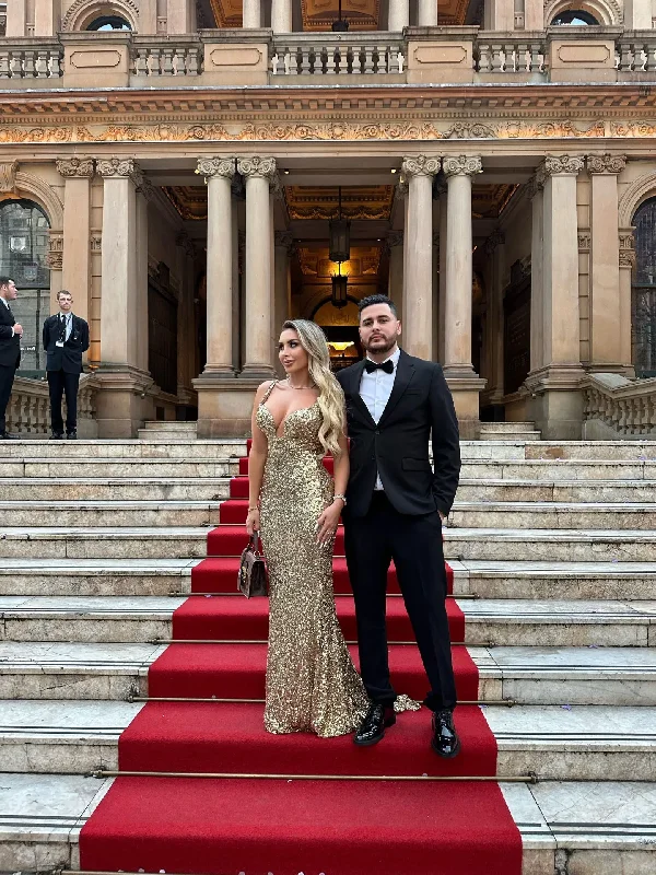 Special Promotion elegant evening dressGorgeous Gold Sequins Mermaid Long Prom Dress, DP2272 Special Promotion elegant evening dressGorgeous Gold Sequins Mermaid Long Prom Dress, DP2272