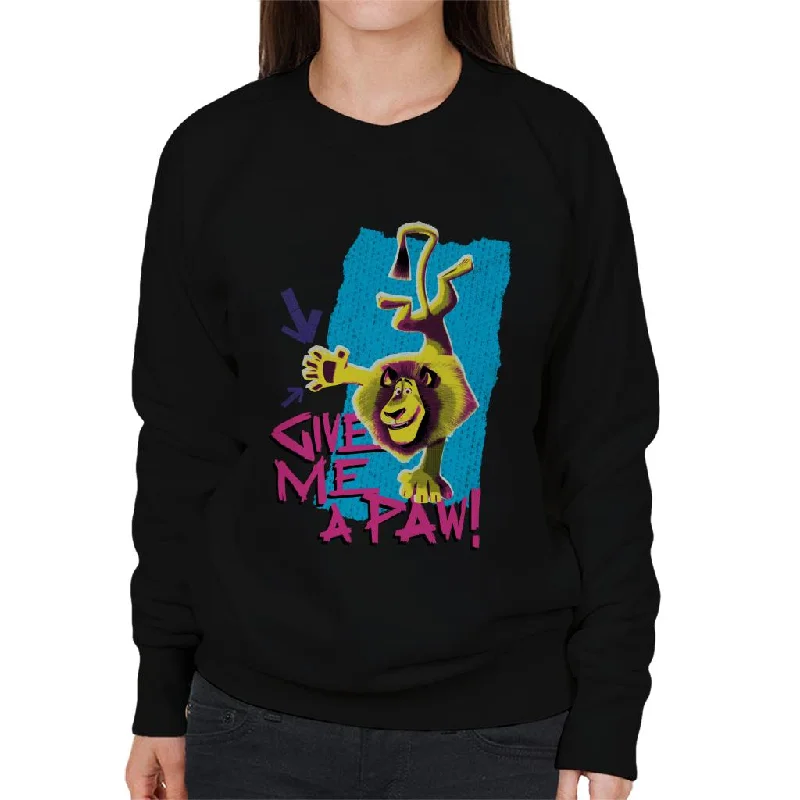 gym ready hoodieMadagascar Alex Give Me A Paw Women's Sweatshirt