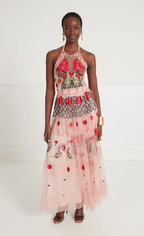 Online Only Remi Halter Dress - Blush