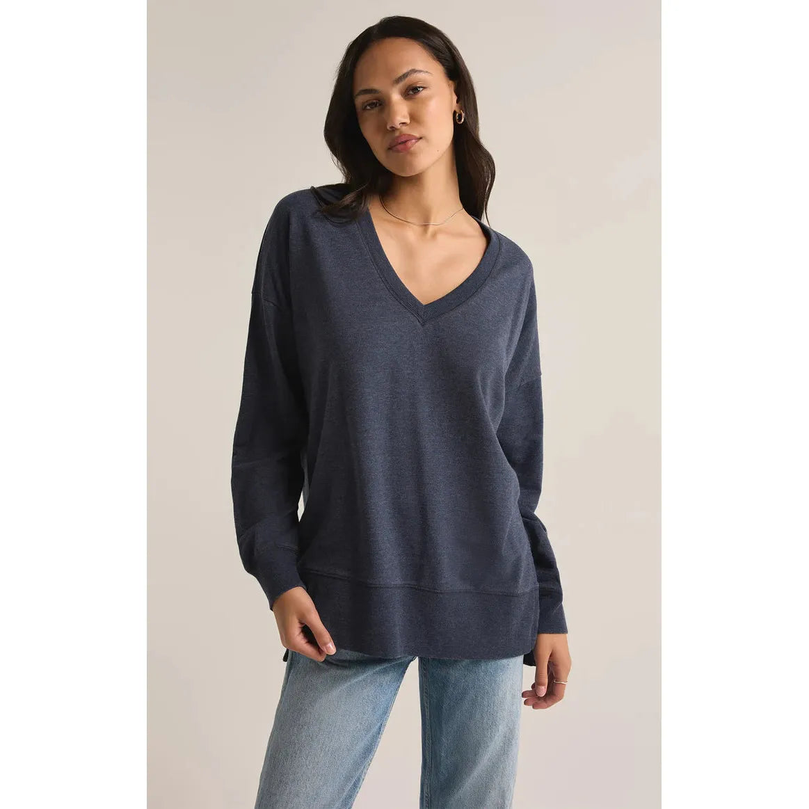 Limited Quantity premium athletic sweatshirtZ Supply Modern V-Neck Weekender Top