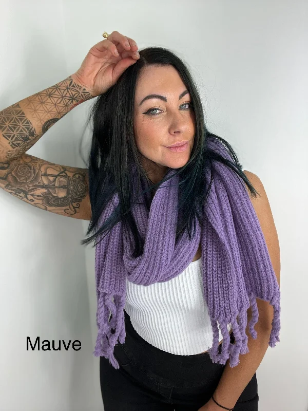 Big Savings spaghetti strap dressKnitted Twist Tassel Scarf