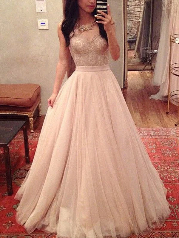 Limited Edition unique prom dresses A-line Sweetheart Floor-length Tulle Prom Dress Evening Dress MK032