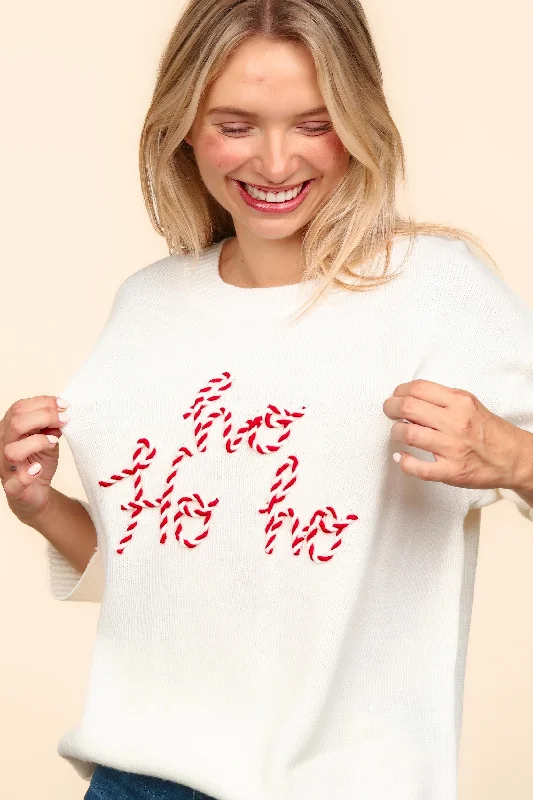 Lowest Price HOHOHO POP UP LETTER PULLOVER SWEATER TOP