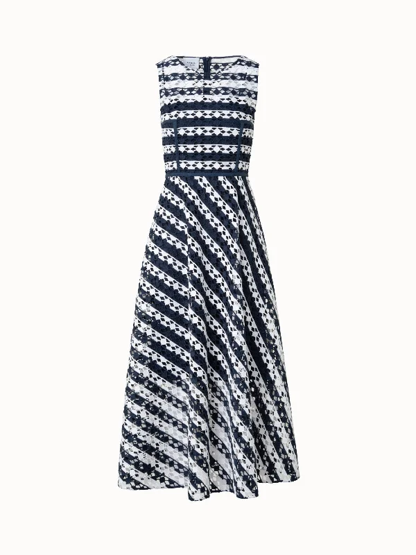 Inventory Reduction t-shirt dressMidi Dress in Stripe Embroidery