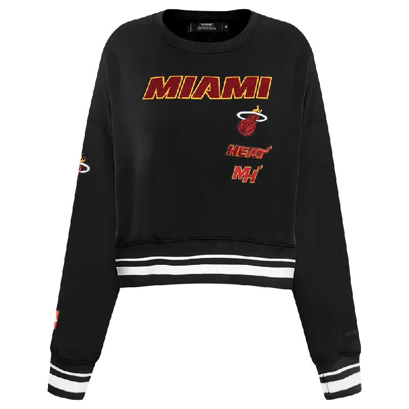 fitted workout hoodieSUDADERA DE CUELLO REDONDO NBA MIAMI HEAT RETRO CLASSICS PARA MUJER