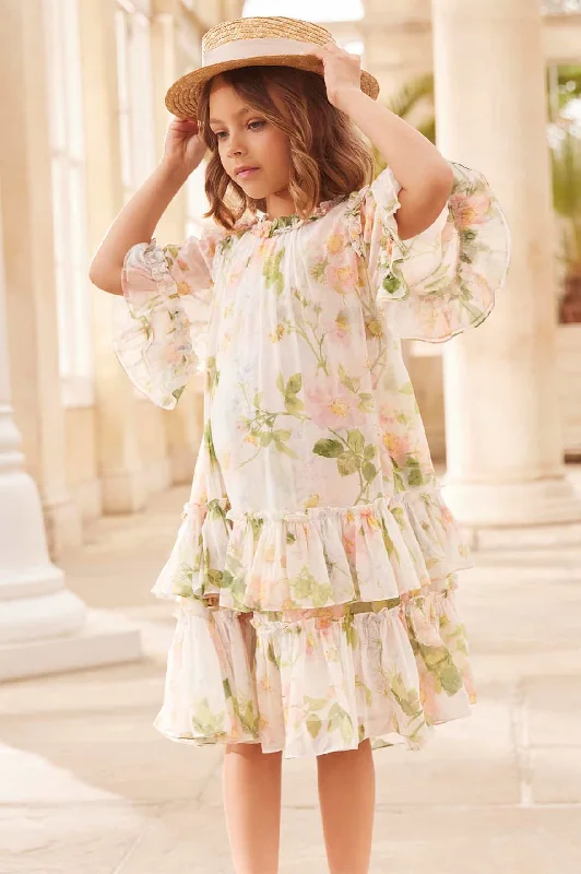 Final Clearance Immortal Rose Sunny Chiffon Kids Dress