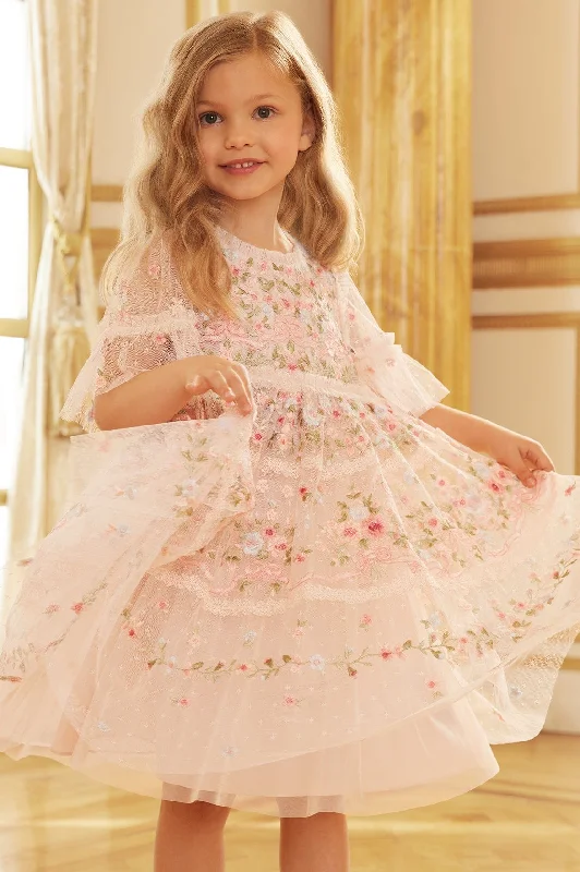 Blowout Deals Ribbon Bouquet Kids Dress