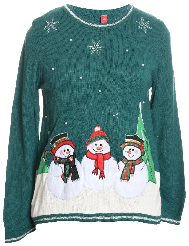 Closeout Snowman Christmas Jumper - S