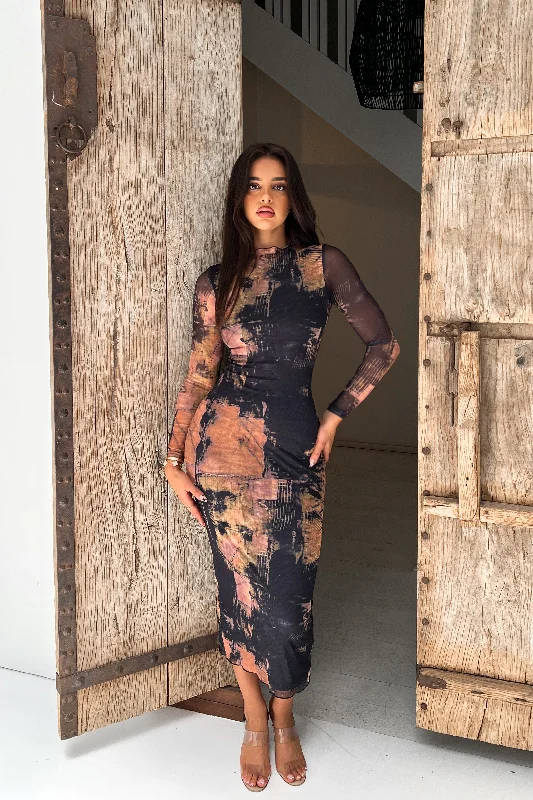 Deal Frenzy party dressCOME GET ME DRESS - BROWN MIX