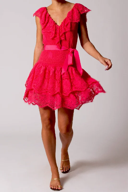 Online Exclusive Coco Butterfly Scallop Mini Dress - Fiesta
