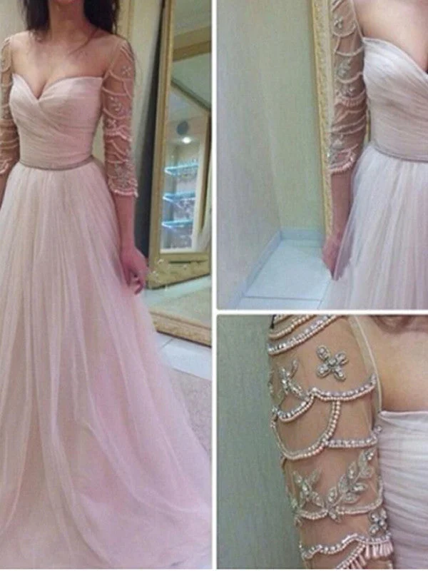 Special Offer prom dresses long A-line Sweetheart Floor-length Tulle Prom Dress Evening Dress MK012