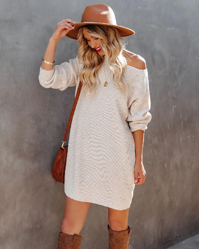 Final Sale casual dressPrinceton Knit Sweater Dress - Stone - FINAL SALE