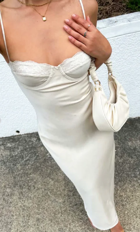 Exclusive Offers structured dressWhite Spaghetti Straps Sheath Simple Long Party Dress, DP2665