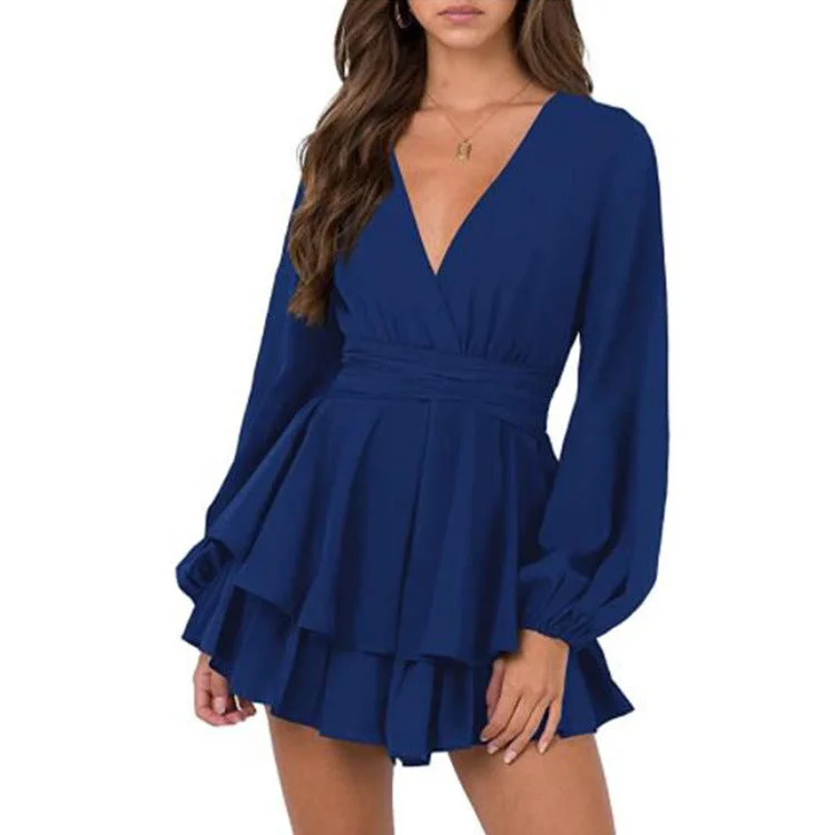 Closeout Sale tiered dressDance The Night Away Satin Dress - Navy - FINAL SALE
