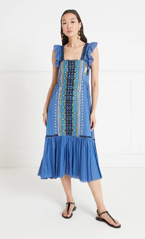 Online Only Florentine Dress - Dazzling Blue