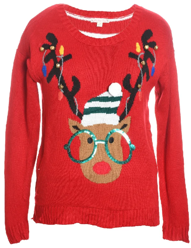 Price Rollback Reindeer Christmas Jumper - M