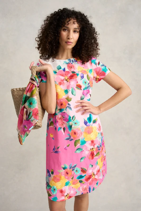Major Savings long sleeve dressPrinted French Linen Dress