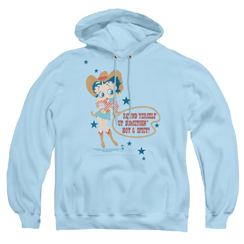 casual pullover hoodieBetty Boop Hot And Spicy Cowgirl - Pullover Hoodie