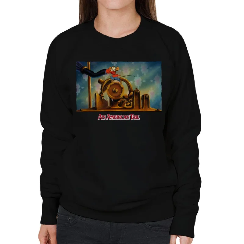 comfy workout sweatshirtAn American Tail Fievel Mousekewitz Running Women's Sweatshirt