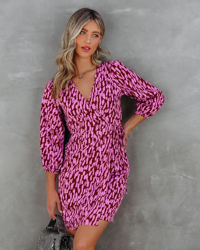 Bargain Bin cocktail dressAnother Year Of Love Printed Wrap Dress - FINAL SALE