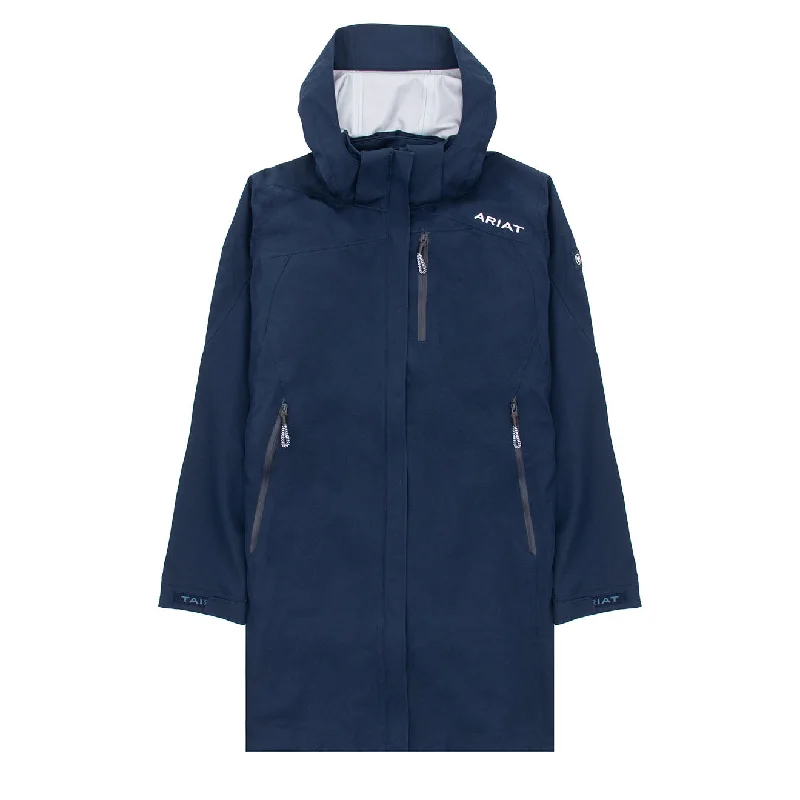 New Deals Ariat Womens Coastal Coastal Long Waterproof Parka Navy Eclipse