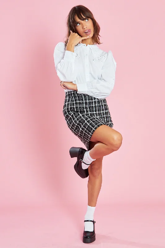 Quick Sale Tweed Mini Skirt <br/> Black