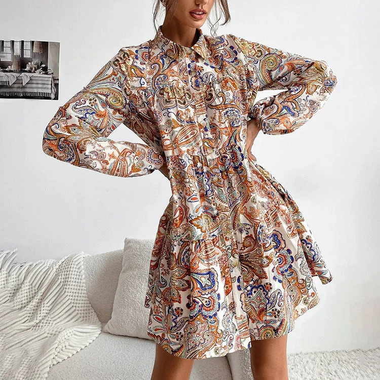 Exclusive Preview sleeveless dressRaina Printed Button Down Shirt Dress - FINAL SALE