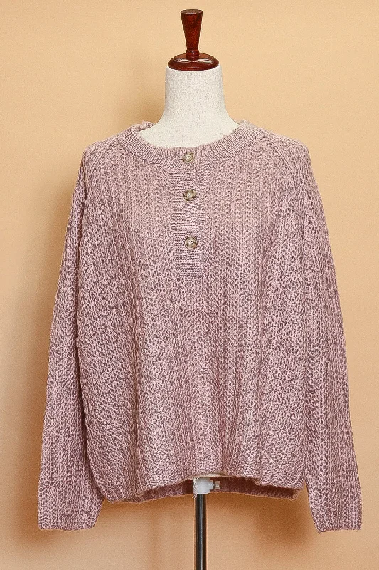 urban street coatMauve Three Button Sweater (6pc)