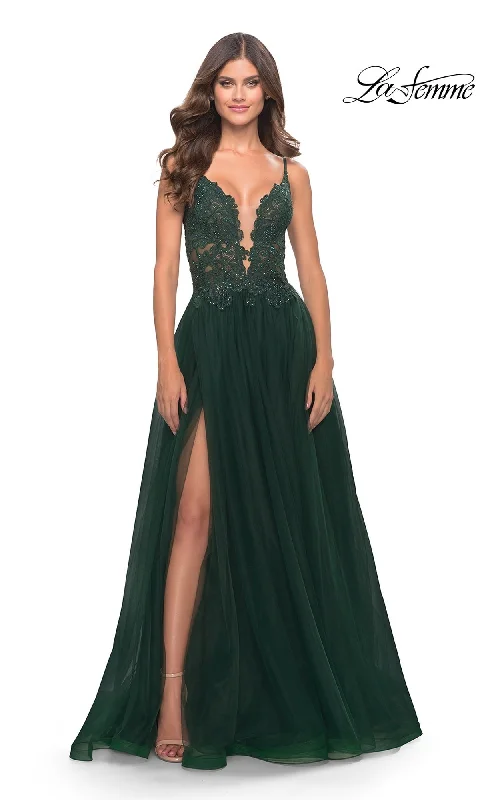 flowy evening dressLa Femme 31507 Formal Prom Dress