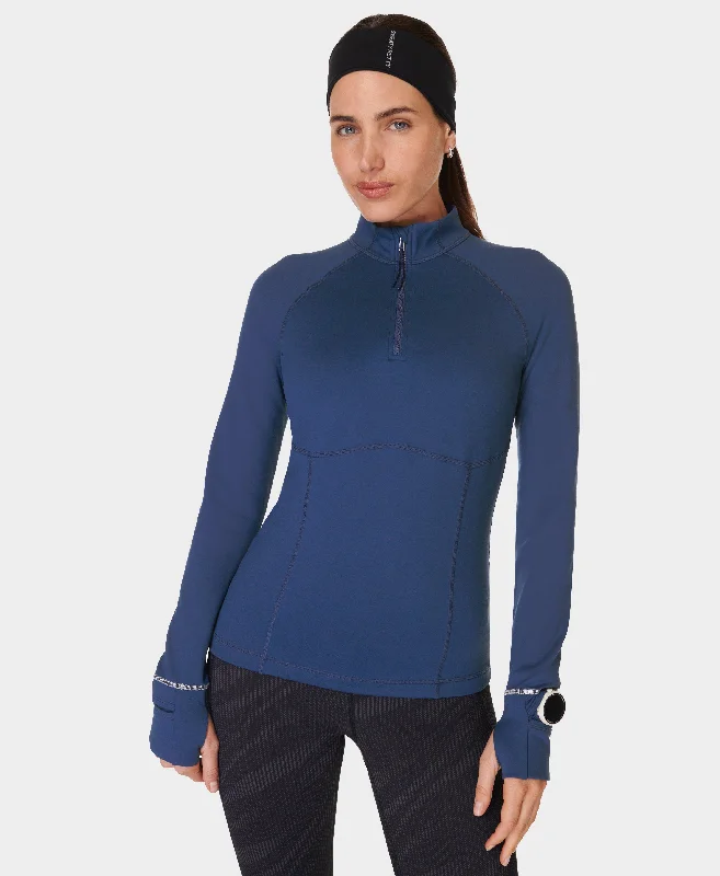 Closeout Sale Pro Run Half Zip Sb9321 Flux-Blue