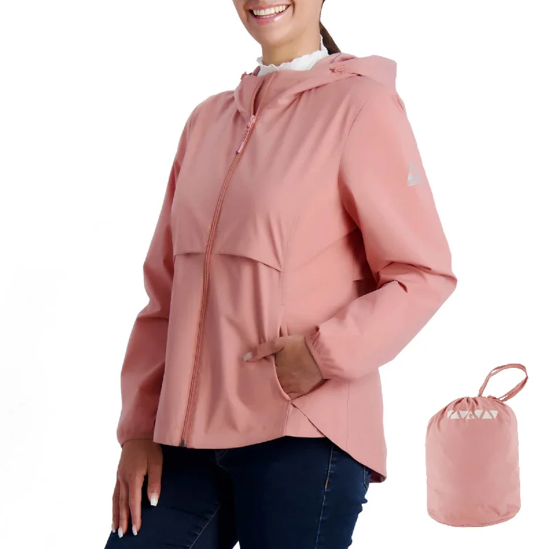 Extra Discounts Gerry Women's Packable High-low Hem Lightweight Hooded Jacket